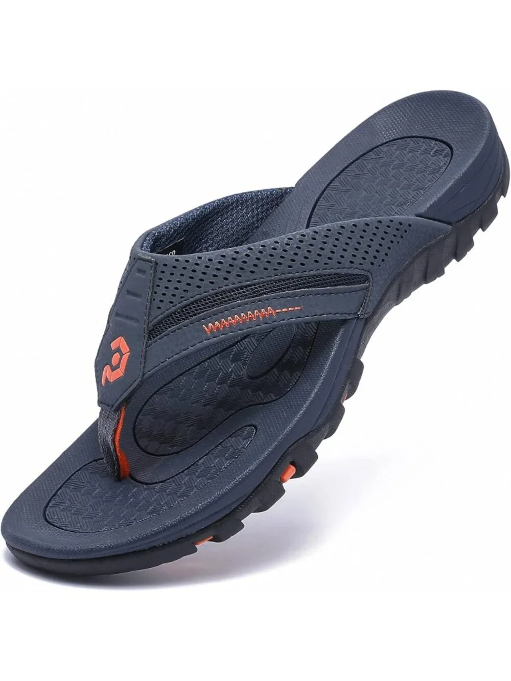 Men's Blue Flip-flops Thongs Sandals Durable Comfort Slippers For Casual